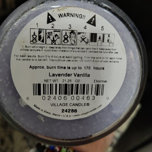 Lavender Vanilla Candle by Village Candle - Picture 4 of 5